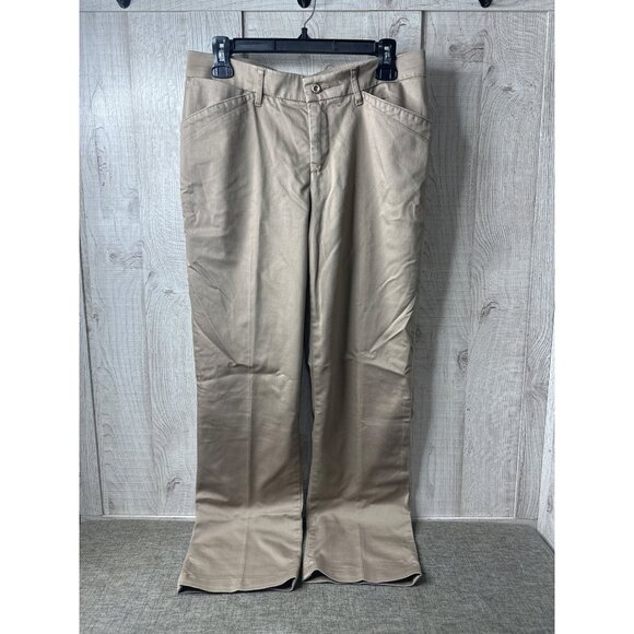 Lee Womens Regular Fit Straight Leg Pants Mid Rise Flex Motion Beige Size 8M - Picture 1 of 7